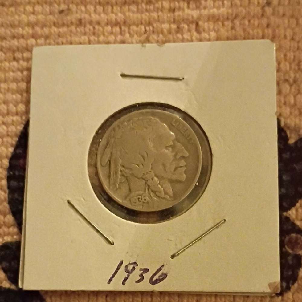 1936 Buffalo Nickel Satin Press - Silver Collectible